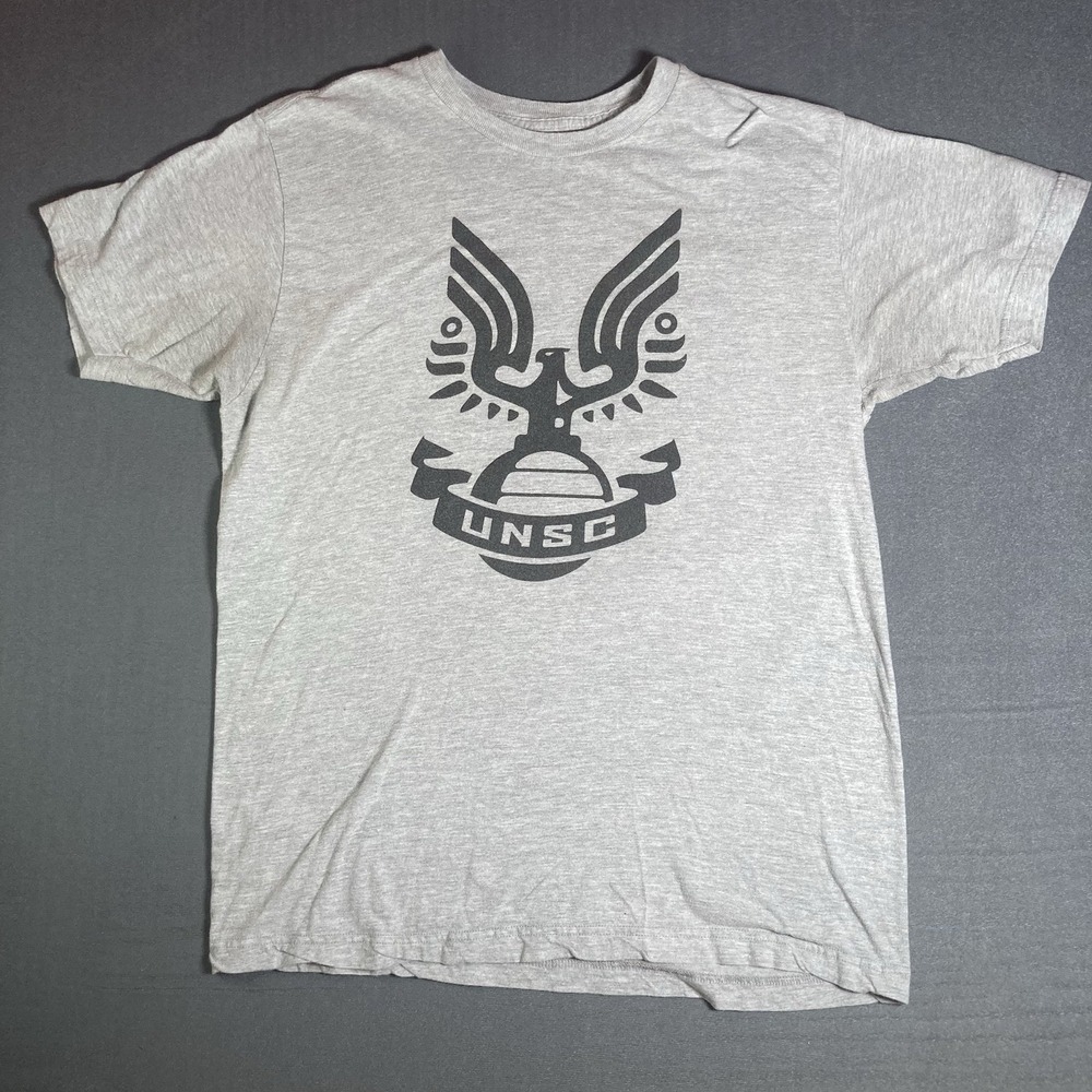 Halo United Nations Space Command (UNSC) Gray Men's T-Shirt Size L